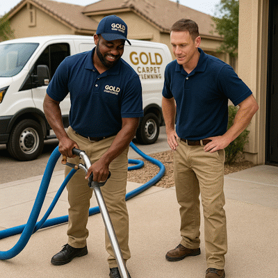 Professional carpet cleaning team working in Chandler